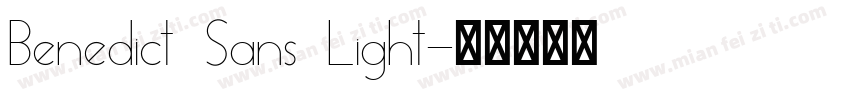 Benedict Sans Light字体转换